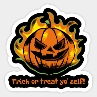 Halloween Trick or Treat yo'self Sticker